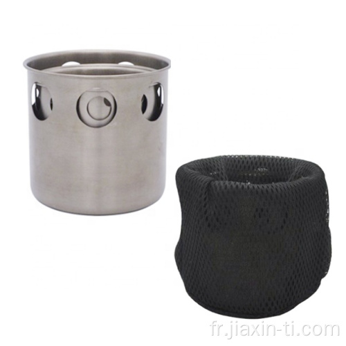 Mini BBQ Polded Titanium Camping Stove